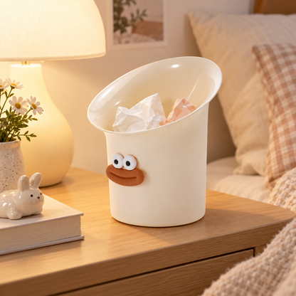 Cute desktop sausage mouth trash can