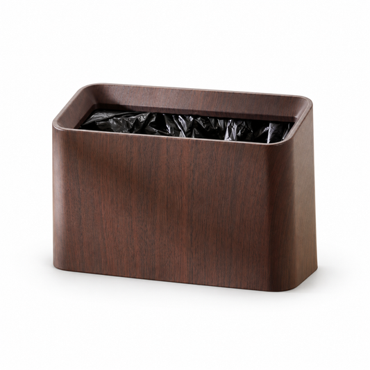 Square mini open-top trash can coffee table for living room, office, study, double-layer Japanese minimalist creative style