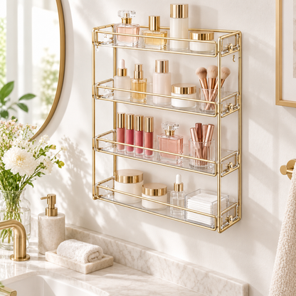 Wall-mounted cosmetic storage box