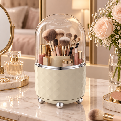 Makeup brush storage box rotating desktop